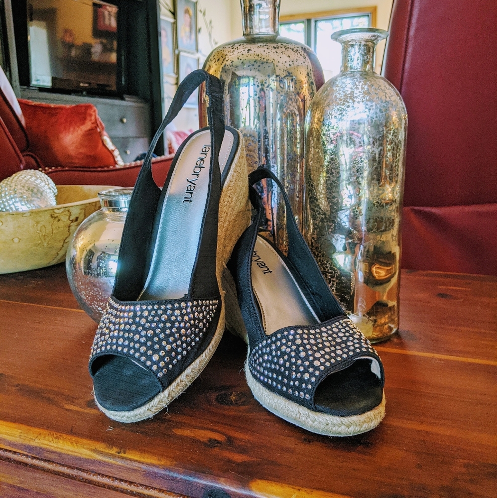 Lane Bryant Navy Espadrilles